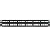 Panduit® NKFP48KSRBSY NetKey 48-Port Modular Faceplate Patch Panel with Strain Relief Bar
